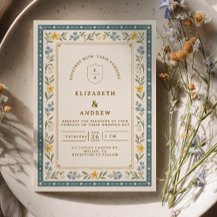 Invitation Mariage Floral de Jardin de Printemps