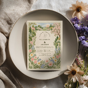 Invitation Mariage Floral de Jardin de Printemps