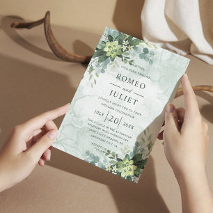 Invitation Mariage Floral de Jardin d'Été