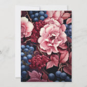 Invitation Mariage floral de la Bourgogne, de la Marine et du (Dos)