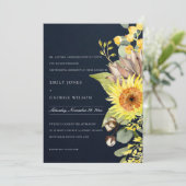 INVITATION MARIAGE FLORAL DE LA PINE EUCALYPTUS CHIC DE LA MA (Debout devant)