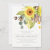 Invitation Mariage FLORAL DE LA PINE EUCALYPTUS DE LA PNEUVE (Devant)