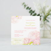 Invitation Mariage floral de la pivoine de printemps (Debout devant)