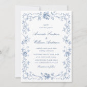 Invitation Mariage Floral de la Renaissance (Devant)