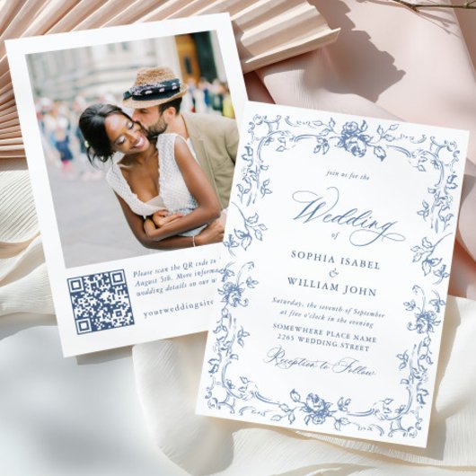 Invitation Mariage Floral de la Renaissance