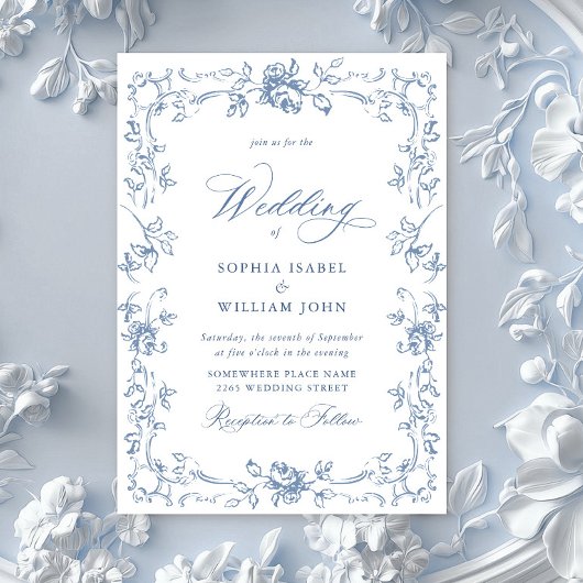 Invitation Mariage Floral de la Renaissance