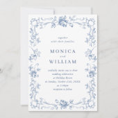 Invitation Mariage Floral de la Renaissance (Devant)