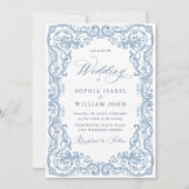 Invitation Mariage Floral de la Renaissance (Devant)