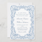 Invitation Mariage Floral de la Renaissance (Devant)