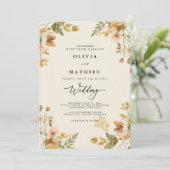 Invitation Mariage floral de l'automne (Debout devant)