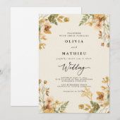 Invitation Mariage floral de l'automne (Devant / Derrière)