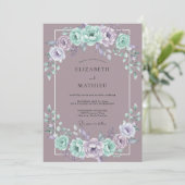 Invitation Mariage Floral de Lilas (Debout devant)