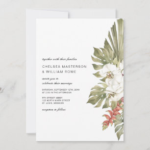 Invitation Mariage floral de l'orchidée tropicale