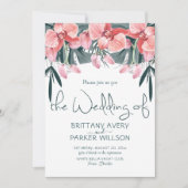 Invitation Mariage floral de l'orchidée tropicale (Devant)
