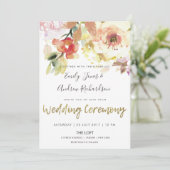 INVITATION MARIAGE FLORAL DE PEACH PEACH ROSE (Debout devant)