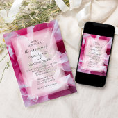 Invitation Mariage floral de Peony rose