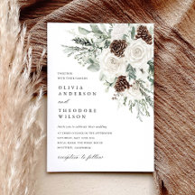 Mariage Floral de Pin de Vert Sauge en Hiver