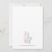 Invitation Mariage floral de pivoine rose romantique (Dos)