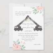 Invitation Mariage floral de pompier (Devant)