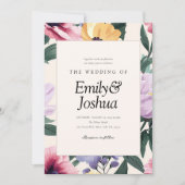 Invitation Mariage floral de printemps (Devant)