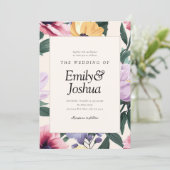 Invitation Mariage floral de printemps (Debout devant)
