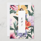 Invitation Mariage floral de printemps (Dos)