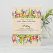 Invitation Mariage floral de printemps (Debout devant)