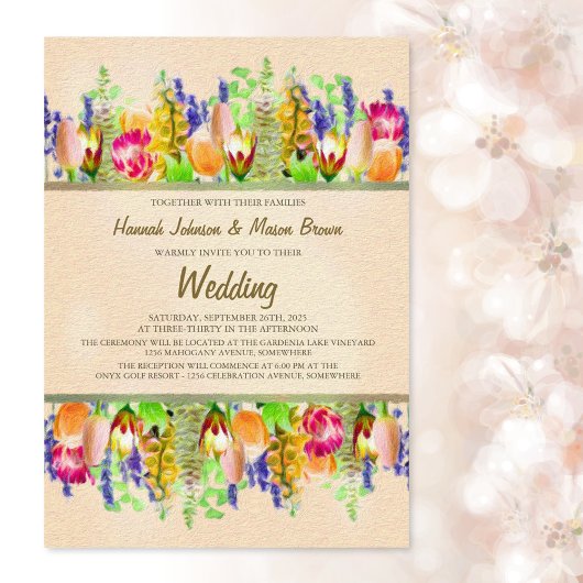 Invitation Mariage floral de printemps