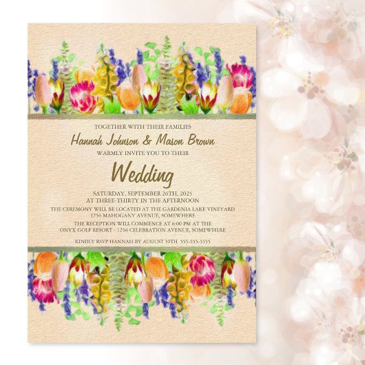 Invitation Mariage floral de printemps