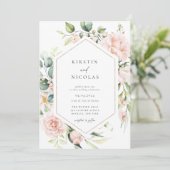 Invitation Mariage floral de printemps (Debout devant)