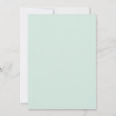 Invitation Mariage Floral de Printemps Menthe (Dos)
