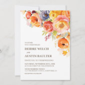 Invitation Mariage floral de printemps moderne (Devant)
