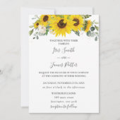 Invitation Mariage floral de tournesol rustique chic (Devant)