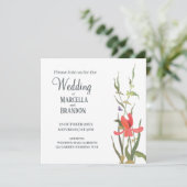 Invitation Mariage Floral de Tulipes Fleurissant au Printemps (Debout devant)