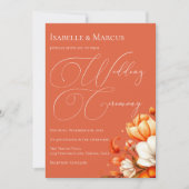 Invitation Mariage floral de Verona Sunset (Devant)