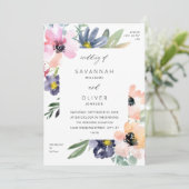 Invitation Mariage Floral d'été (Debout devant)