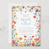 Invitation Mariage floral d'été coloré (Devant)