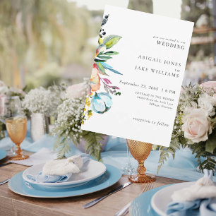 Invitation Mariage floral d'été coloré