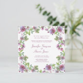 Invitation Mariage floral d'été doux (Debout devant)