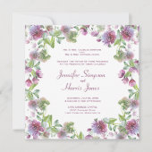 Invitation Mariage floral d'été doux (Devant)