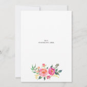 Invitation Mariage floral d'été du printemps (Dos)