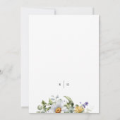 Invitation Mariage floral d'été jaune (Dos)