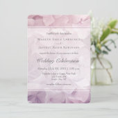 Invitation Mariage floral d'été rose pâle Hydrangea (Debout devant)