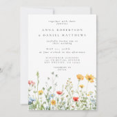 Invitation Mariage floral d'été Whimsical (Devant)