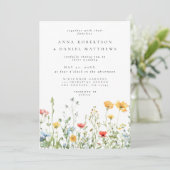 Invitation Mariage floral d'été Whimsical (Debout devant)
