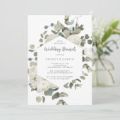 Invitation Mariage Floral d'hiver (Debout devant)