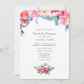 Invitation Mariage Floral d'hiver (Devant)