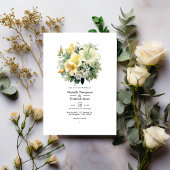 Invitation Mariage floral d'ivoire