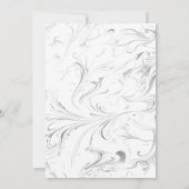 Invitation Mariage Floral Doré Clair et Simple Blanc (Dos)