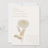 Invitation Mariage floral doré opulent (Devant)